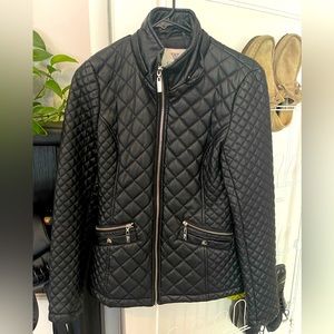 Guess Vegan Leather Quilted Jacket